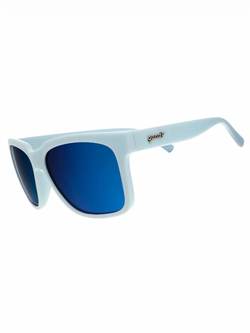 Polarized Light Blue Sunglasses with Mirrored Blue Lenses